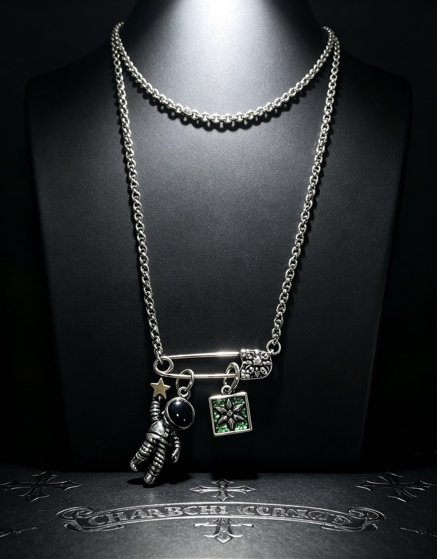Chrome Hearts Space Explorer Charm Necklace